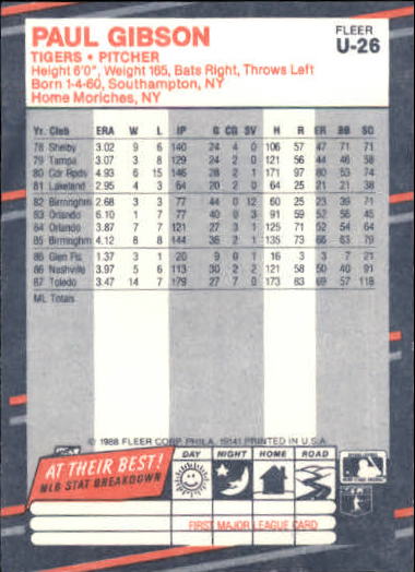 thumbnail 53  - 1988 Fleer Update Baseball #1-132 - Your Choice GOTBASEBALLCARDS