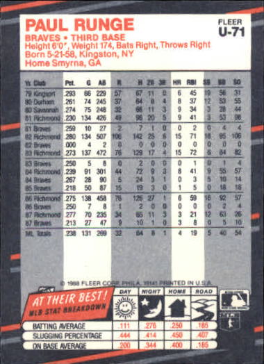thumbnail 141  - 1988 Fleer Update Baseball #1-132 - Your Choice GOTBASEBALLCARDS