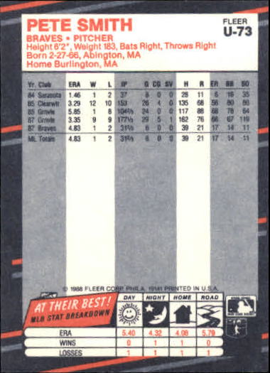 thumbnail 145  - 1988 Fleer Update Baseball #1-132 - Your Choice GOTBASEBALLCARDS