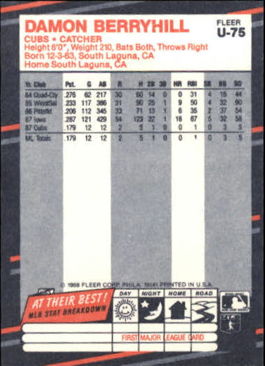 thumbnail 147  - 1988 Fleer Update Baseball #1-132 - Your Choice GOTBASEBALLCARDS