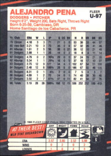 thumbnail 189  - 1988 Fleer Update Baseball #1-132 - Your Choice GOTBASEBALLCARDS