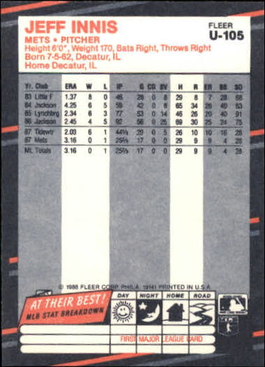 thumbnail 205  - 1988 Fleer Update Baseball #1-132 - Your Choice GOTBASEBALLCARDS