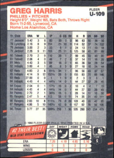 thumbnail 213  - 1988 Fleer Update Baseball #1-132 - Your Choice GOTBASEBALLCARDS