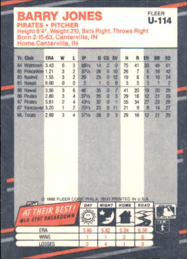 thumbnail 223  - 1988 Fleer Update Baseball #1-132 - Your Choice GOTBASEBALLCARDS