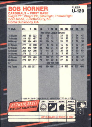 thumbnail 235  - 1988 Fleer Update Baseball #1-132 - Your Choice GOTBASEBALLCARDS