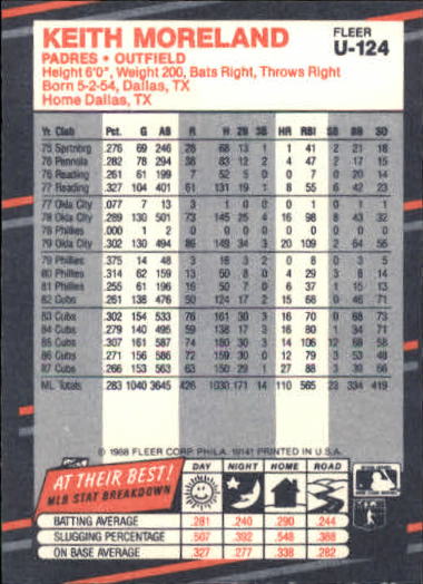 thumbnail 243  - 1988 Fleer Update Baseball #1-132 - Your Choice GOTBASEBALLCARDS