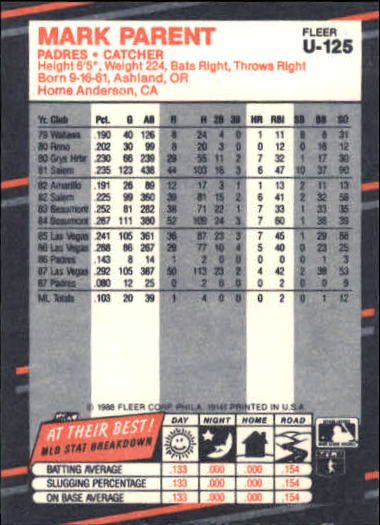 thumbnail 245  - 1988 Fleer Update Baseball #1-132 - Your Choice GOTBASEBALLCARDS