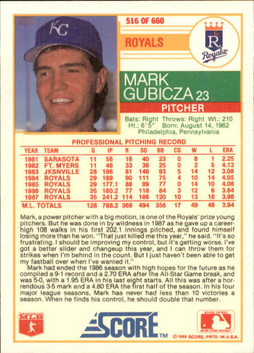 1988 Score Baseball Card Pick 514-660 - Picture 7 of 251