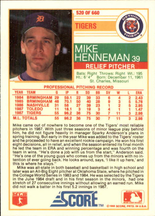 1988 Score Baseball Card Pick 514-660 - Picture 15 of 251