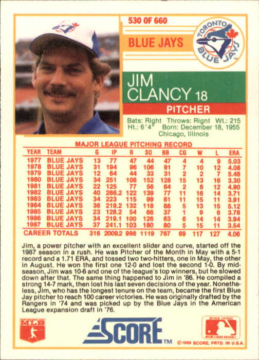 1988 Score Baseball Card Pick 514-660 - Picture 35 of 251