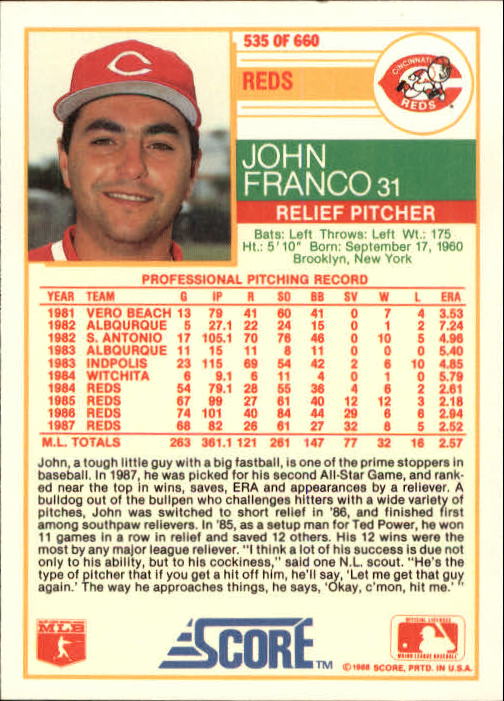1988 Score Baseball Card Pick 514-660 - Picture 45 of 251