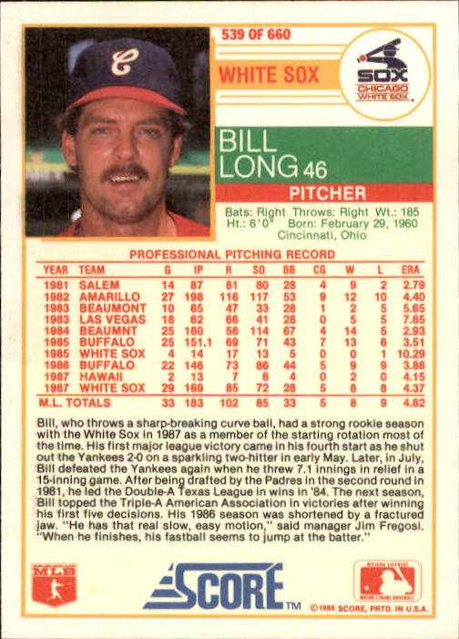 1988 Score Baseball Card Pick 514-660 - Picture 53 of 251