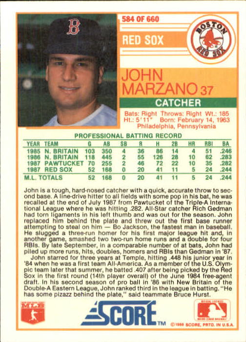 1988 Score Baseball Card Pick 514-660 - Picture 139 of 251