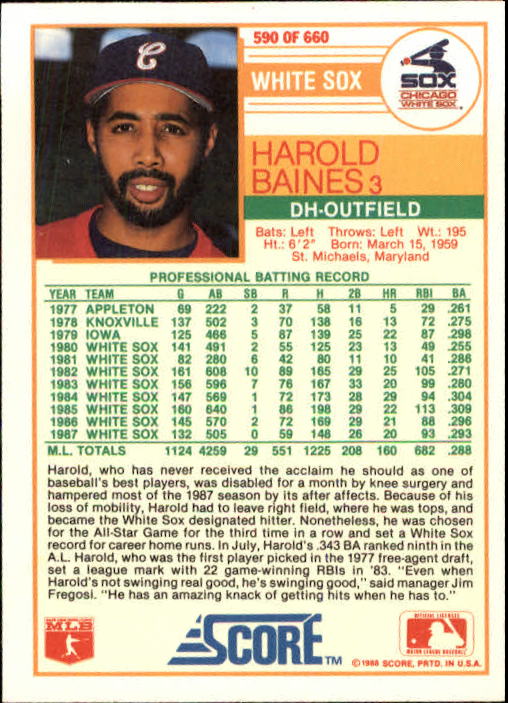 1988 Score Baseball Card Pick 514-660 - Picture 145 of 251