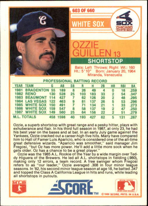1988 Score Baseball Card Pick 514-660 - Picture 167 of 251
