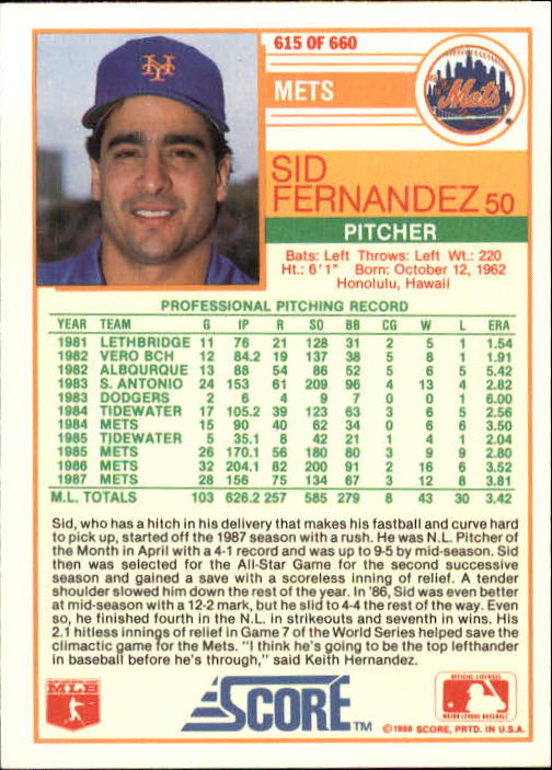 1988 Score Baseball Card Pick 514-660 - Picture 189 of 251