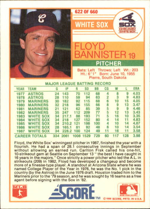 1988 Score Baseball Card Pick 514-660 - Picture 201 of 251
