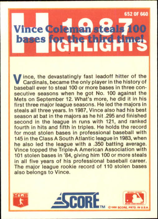 1988 Score Baseball Card Pick 514-660 - Picture 237 of 251