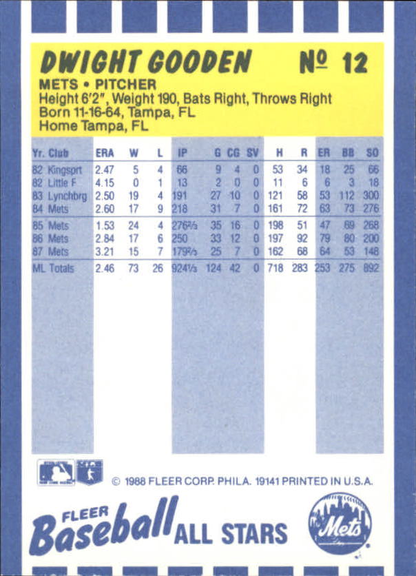 1988 Fleer Baseball All-Stars Baseball Card Pick - Picture 21 of 67