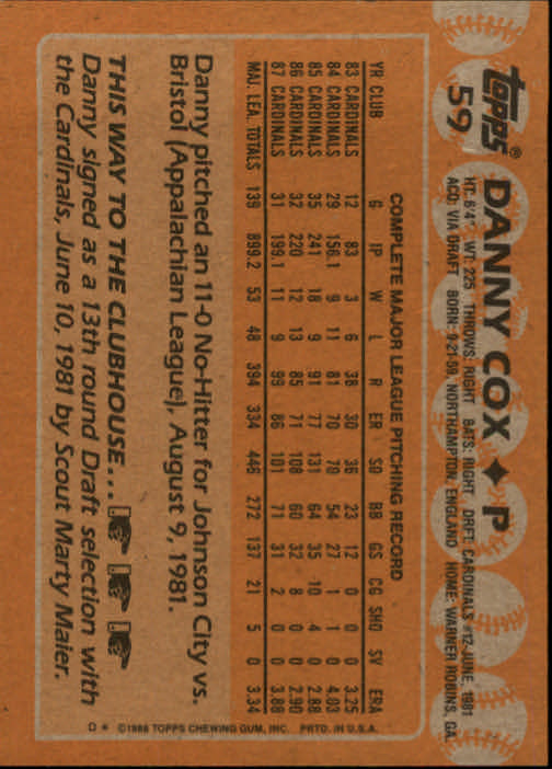 1988 Topps Baseball Card Pick 1-254 - Picture 117 of 499
