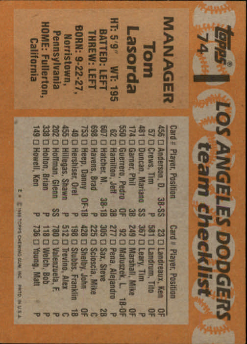 1988 Topps Baseball Card Pick 1-254 - Picture 147 of 499