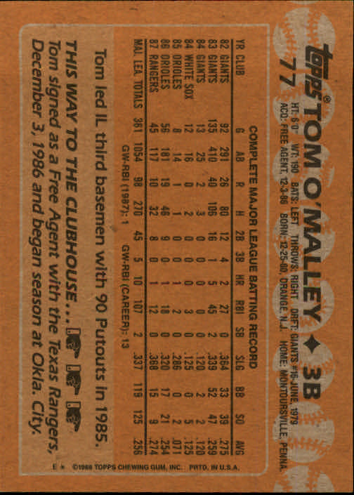 1988 Topps Baseball Card Pick 1-254 - Picture 153 of 499