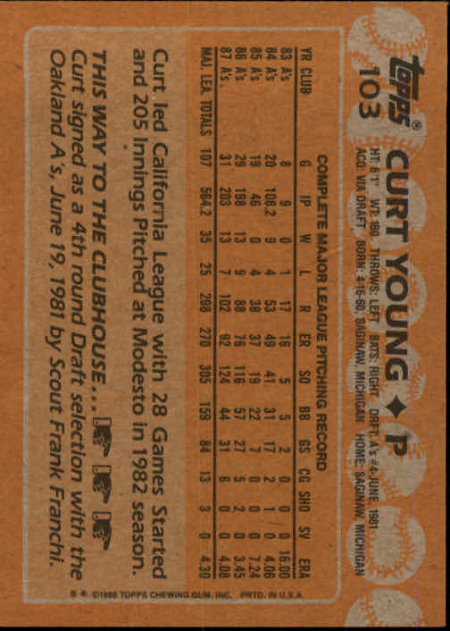 1988 Topps Baseball Card Pick 1-254 - Picture 205 of 499