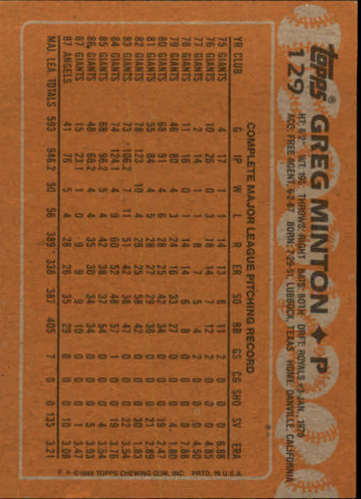 1988 Topps Baseball Card Pick 1-254 - Picture 255 of 499