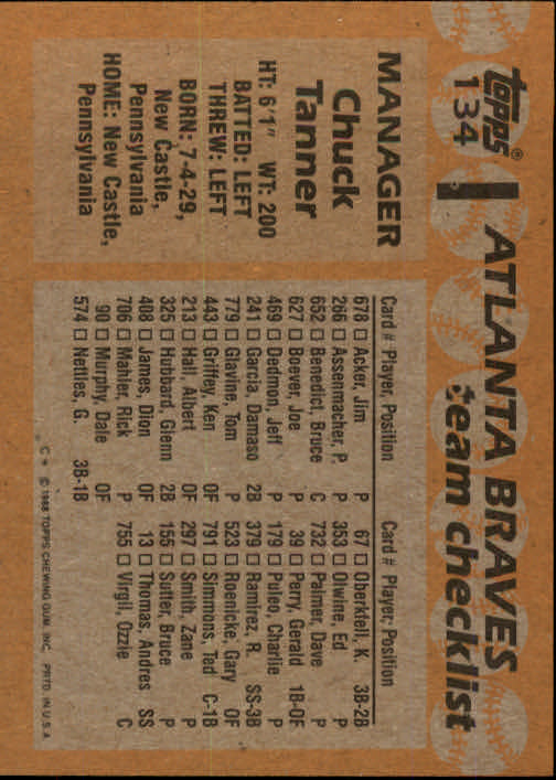 1988 Topps Baseball Card Pick 1-254 - Picture 265 of 499