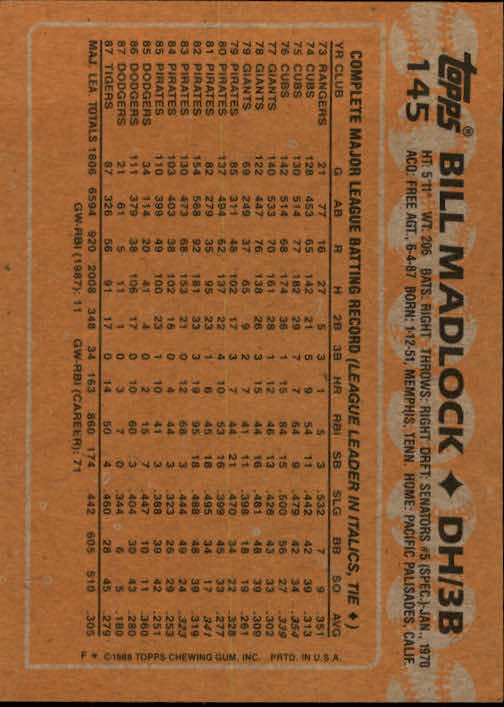 1988 Topps Baseball Card Pick 1-254 - Picture 287 of 499