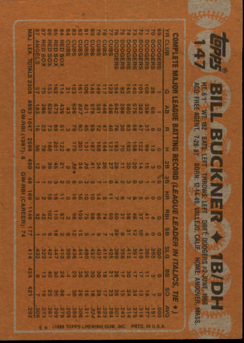 1988 Topps Baseball Card Pick 1-254 - Picture 291 of 499