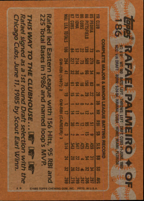 A0149- 1988 Topps Baseball Card #s 1-247 +Rookies -You Pick- 10+ FREE US SHIP - Picture 371 of 493