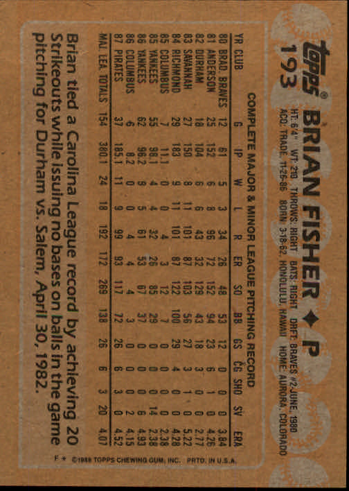 1988 Topps Baseball Card Pick 1-254 - Picture 381 of 499