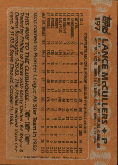 1988 Topps Baseball Card Pick 1-254 - Picture 389 of 499