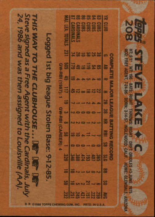 1988 Topps Baseball Card Pick 1-254 - Picture 411 of 499