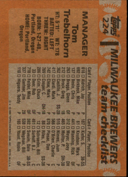1988 Topps Baseball Card Pick 1-254 - Picture 441 of 499