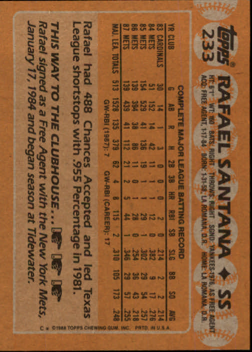1988 Topps Baseball Card Pick 1-254 - Picture 459 of 499