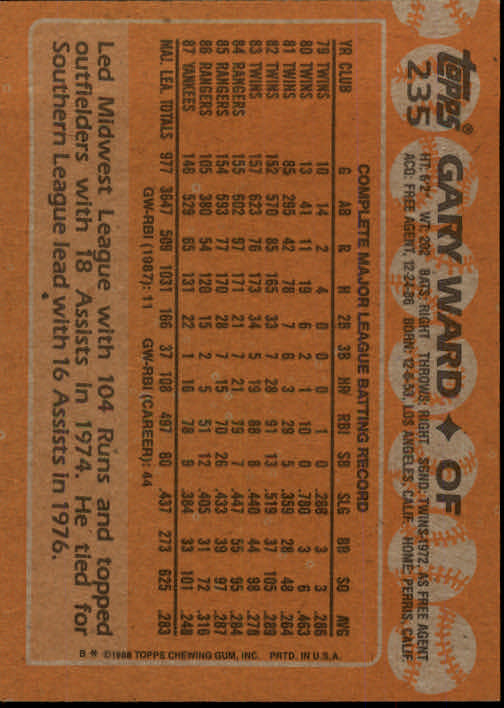 1988 Topps Baseball Card Pick 1-254 - Picture 463 of 499