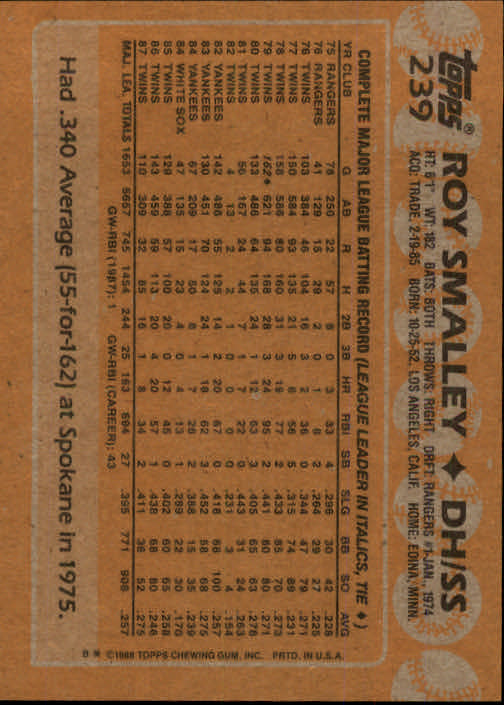 1988 Topps Baseball Card Pick 1-254 - Picture 471 of 499