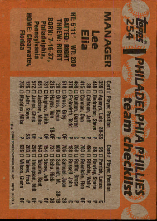 1988 Topps Baseball Card Pick 1-254 - Picture 499 of 499