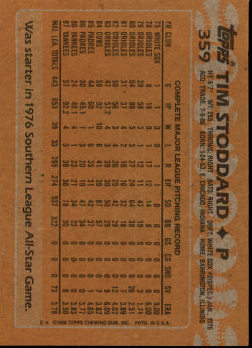 1988 Topps Baseball Card Pick 255-512 - Picture 203 of 495