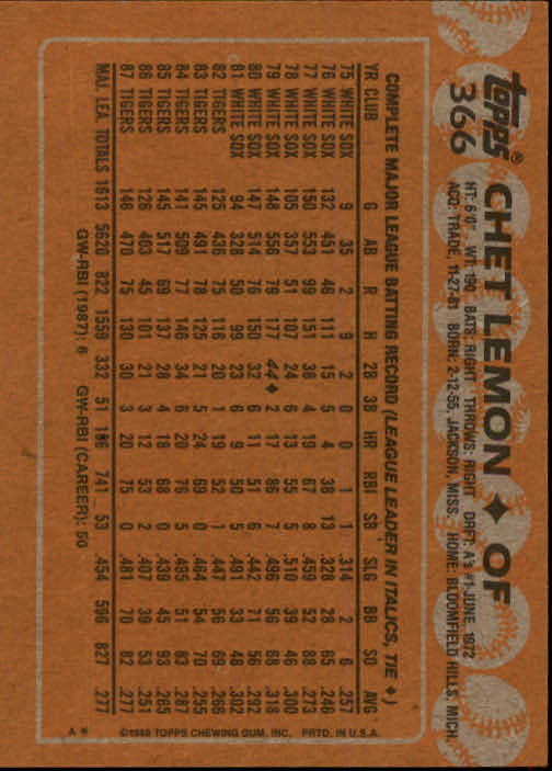 1988 Topps Baseball Card Pick 255-512 - Picture 217 of 495