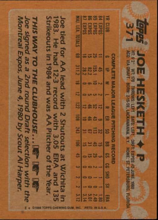 1988 Topps Baseball Card Pick 255-512 - Picture 225 of 495