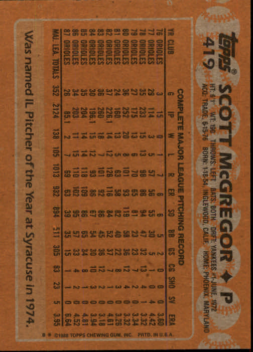 1988 Topps Baseball Card Pick 255-512 - Picture 313 of 495