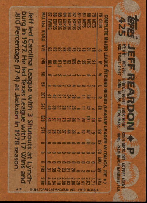 1988 Topps Baseball Card Pick 255-512 - Picture 325 of 495