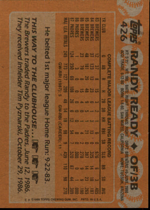 1988 Topps Baseball Card Pick 255-512 - Picture 327 of 495