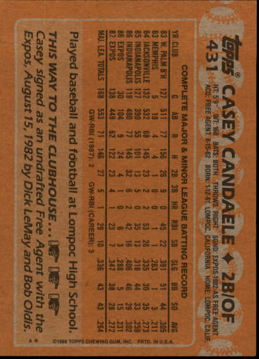 1988 Topps Baseball Card Pick 255-512 - Picture 337 of 495