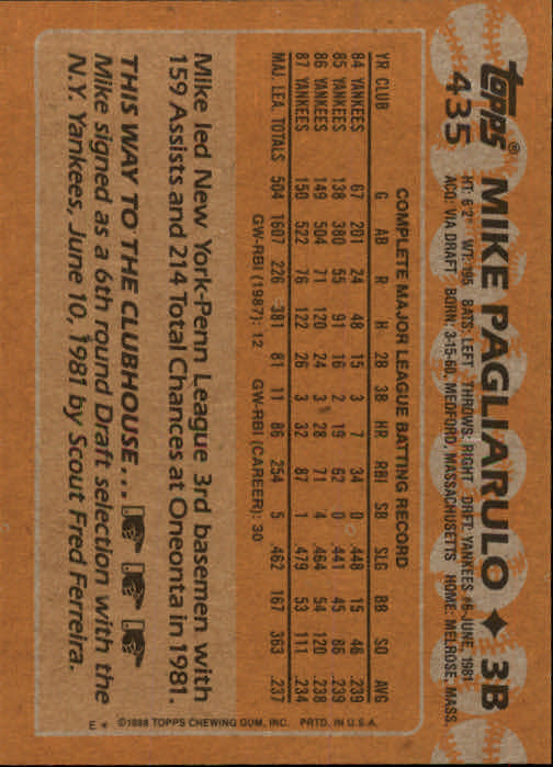 1988 Topps Baseball Card Pick 255-512 - Picture 345 of 495
