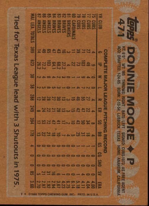 1988 Topps Baseball Card Pick 255-512 - Picture 415 of 495