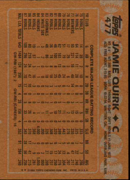 1988 Topps Baseball Card Pick 255-512 - Picture 427 of 495